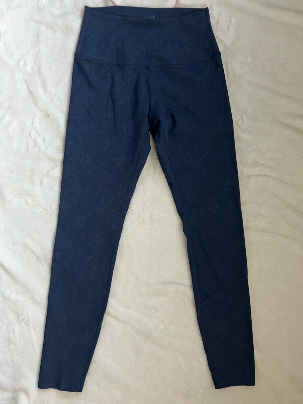 Tavi Floral Athletic Leggings in Blue Size Medium